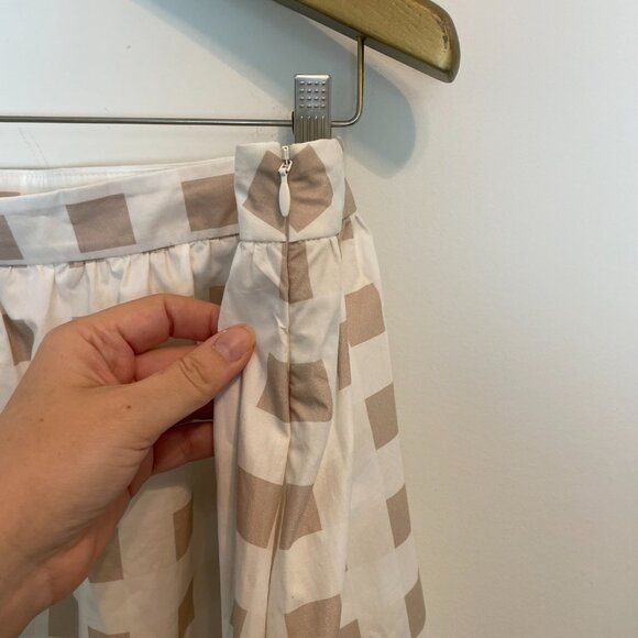 MING WANG Gingham Plaid A-Line Gathered Midi Skirt \\ XL - Picture 7 of 10